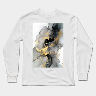 Metallic Mirage - Abstract Alcohol Ink Art Long Sleeve T-Shirt